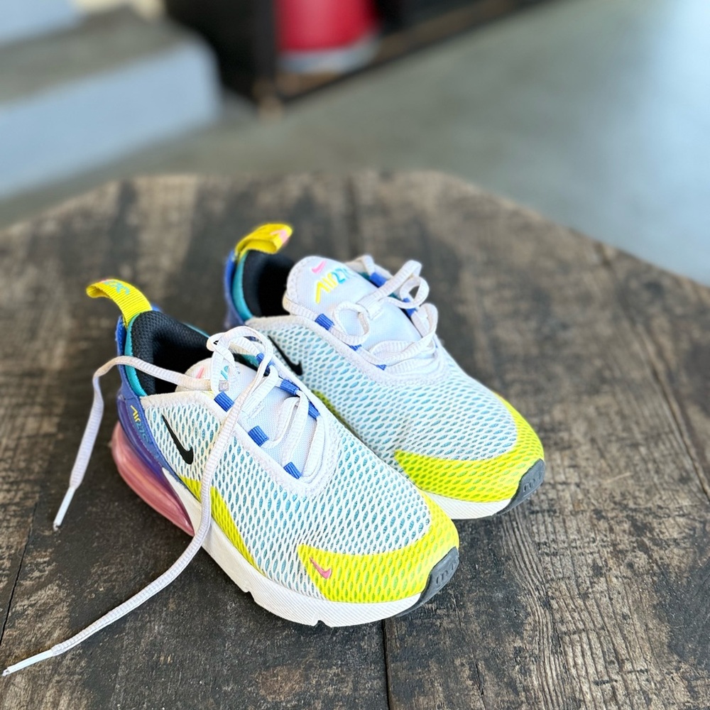 Nike Kids White and Yellow Sneakers